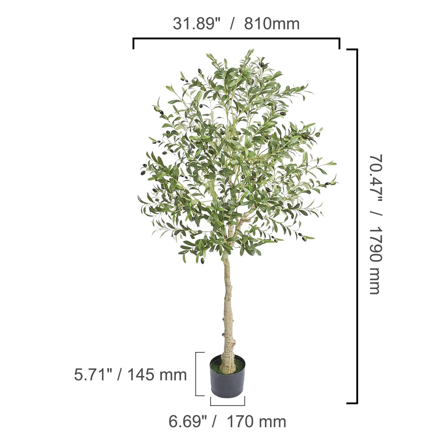 Artificial Olive Tree 4/5/6 FT Tall