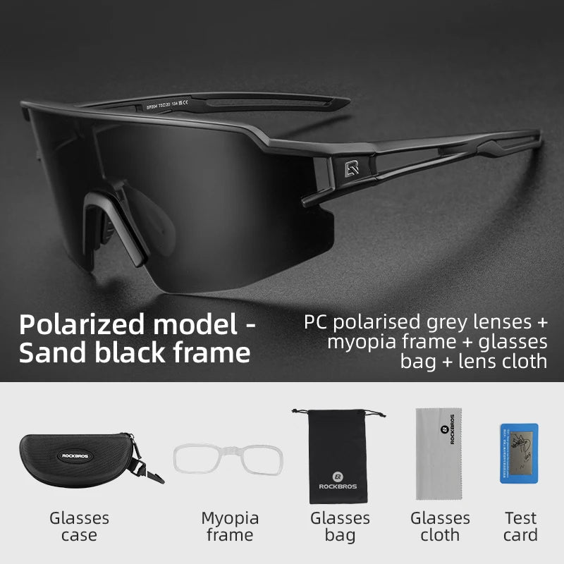 Cycling Glasses, UV400 Photochromic Polarized Lens