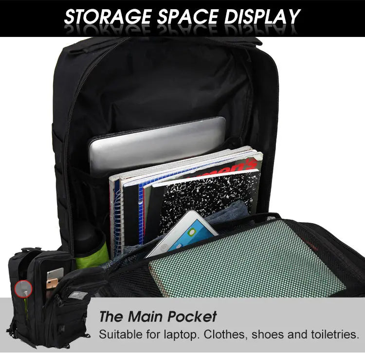 45L/25L Men's Large Waterproof Outdoor Multifunctional Tactical Backpack