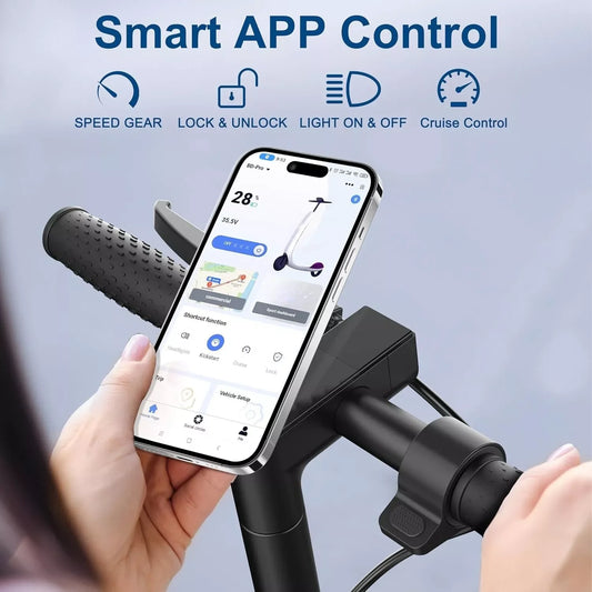 Folding Electric Scooter 350W 19mph APP, 8.5-inch tire