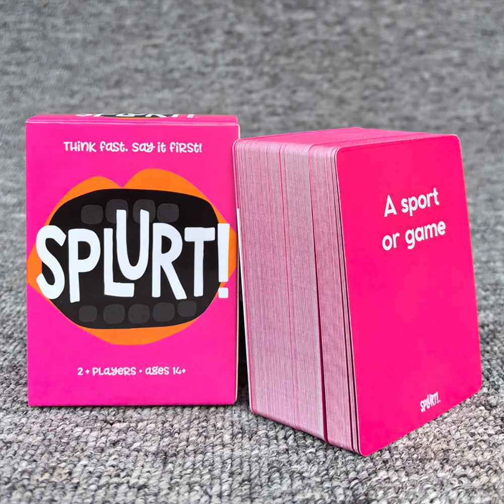 Splurt! Quick-Think & Say It First! Portable Party Card Game