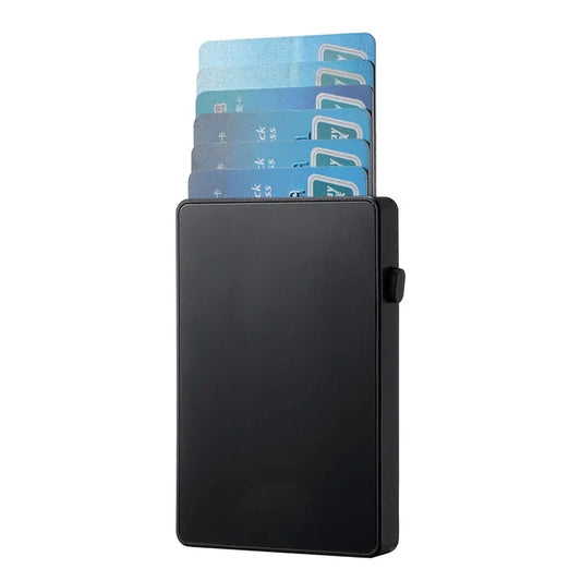 Small Pop-Up Aluminum Unisex Card Holder RFID Protected Wallet