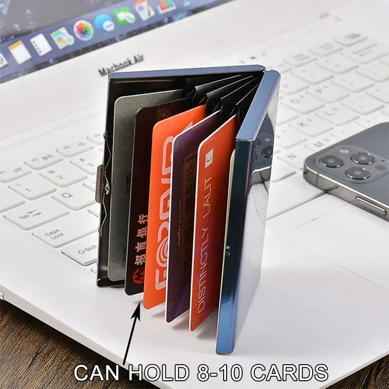 Slim Aluminum Mini Wallet, RFID Credit Card Holder