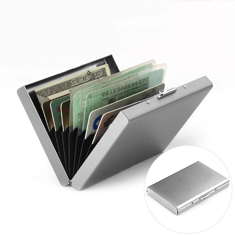 Slim Aluminum Mini Wallet, RFID Credit Card Holder