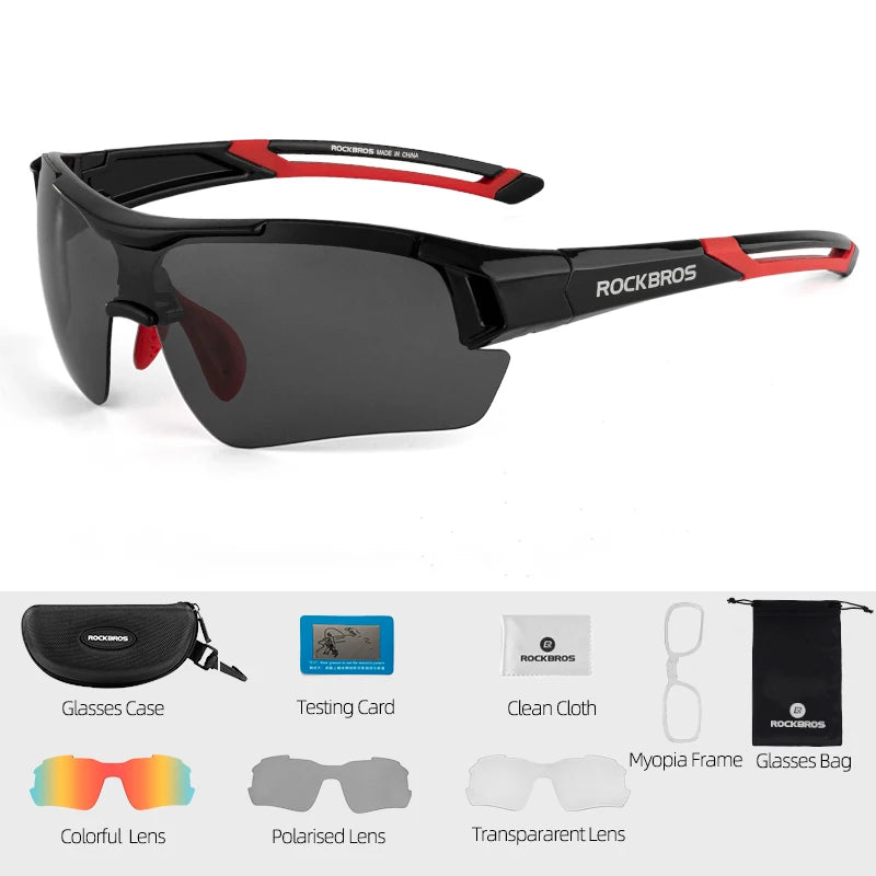 3 Lens Adjustable Polarized Sports Bicycle Sunglasses