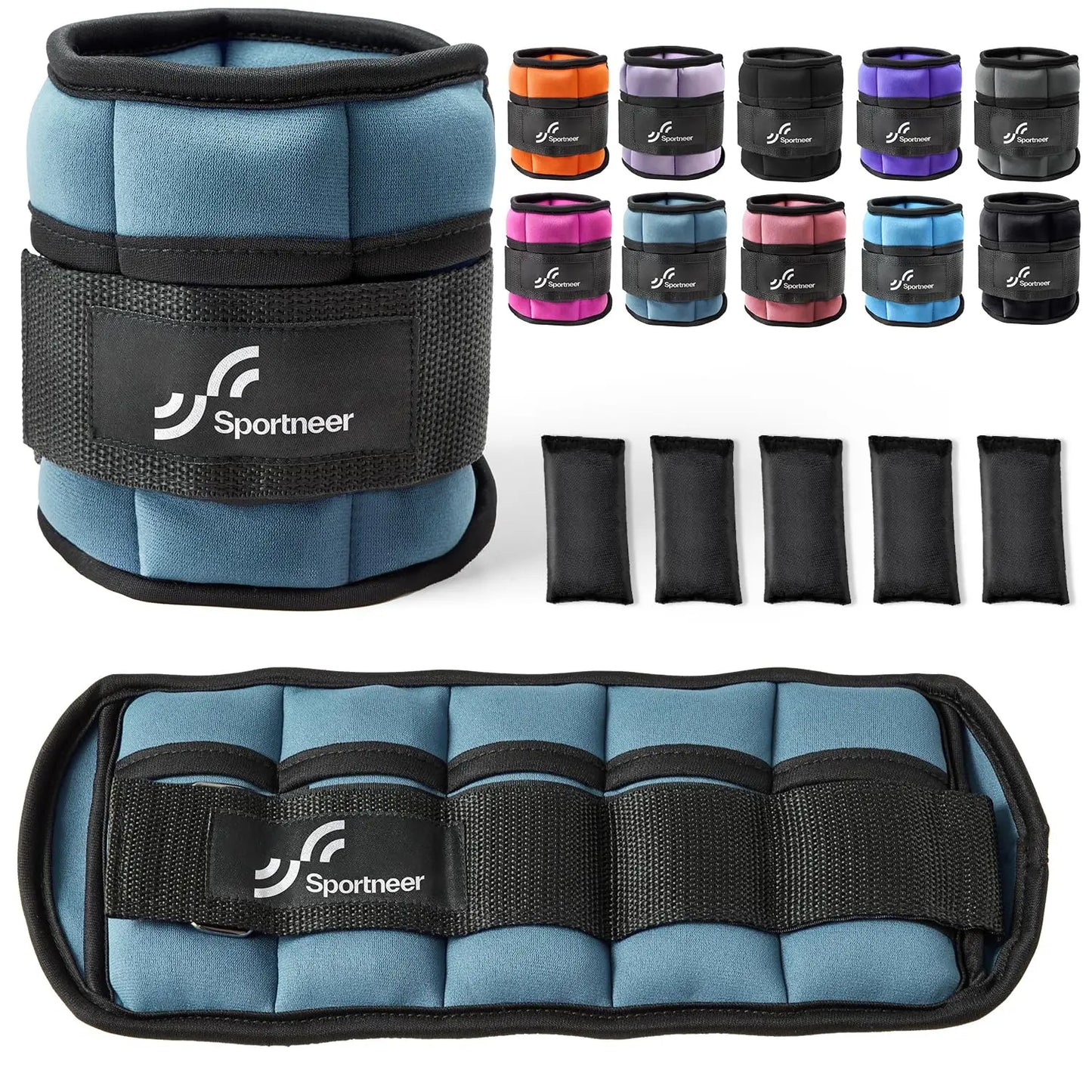 1 Pair Adjustable Weighted Ankle Straps