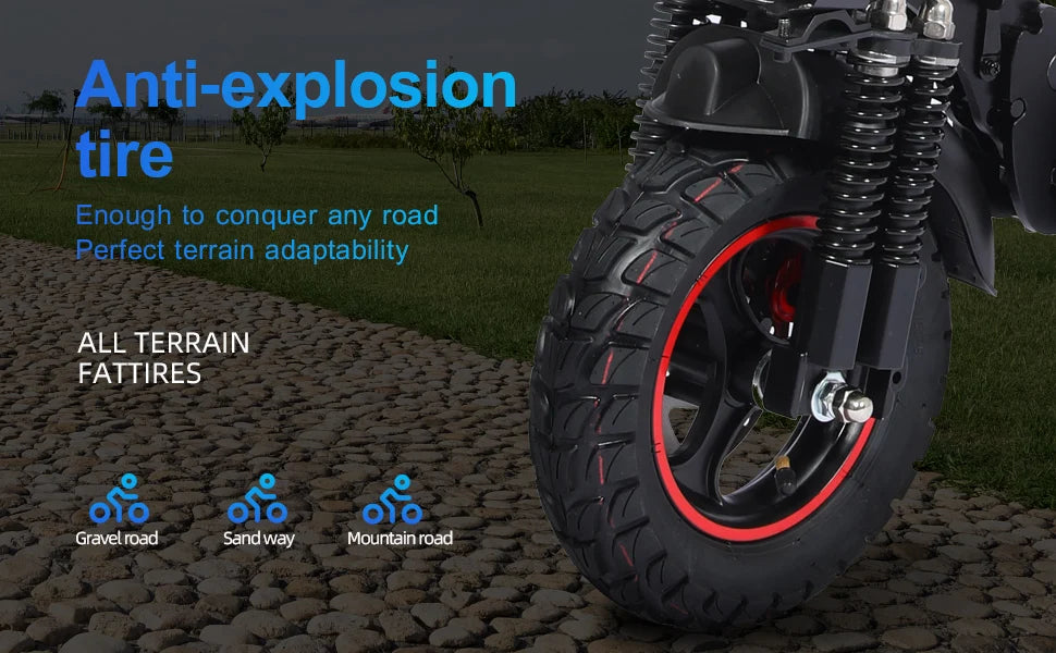 1200W Foldable Adult Electric Scooter with Seat,