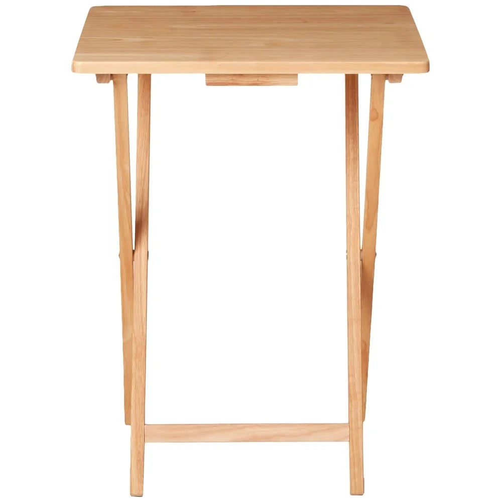 Indoor Folding TV Tray Table Solid Rubberwood