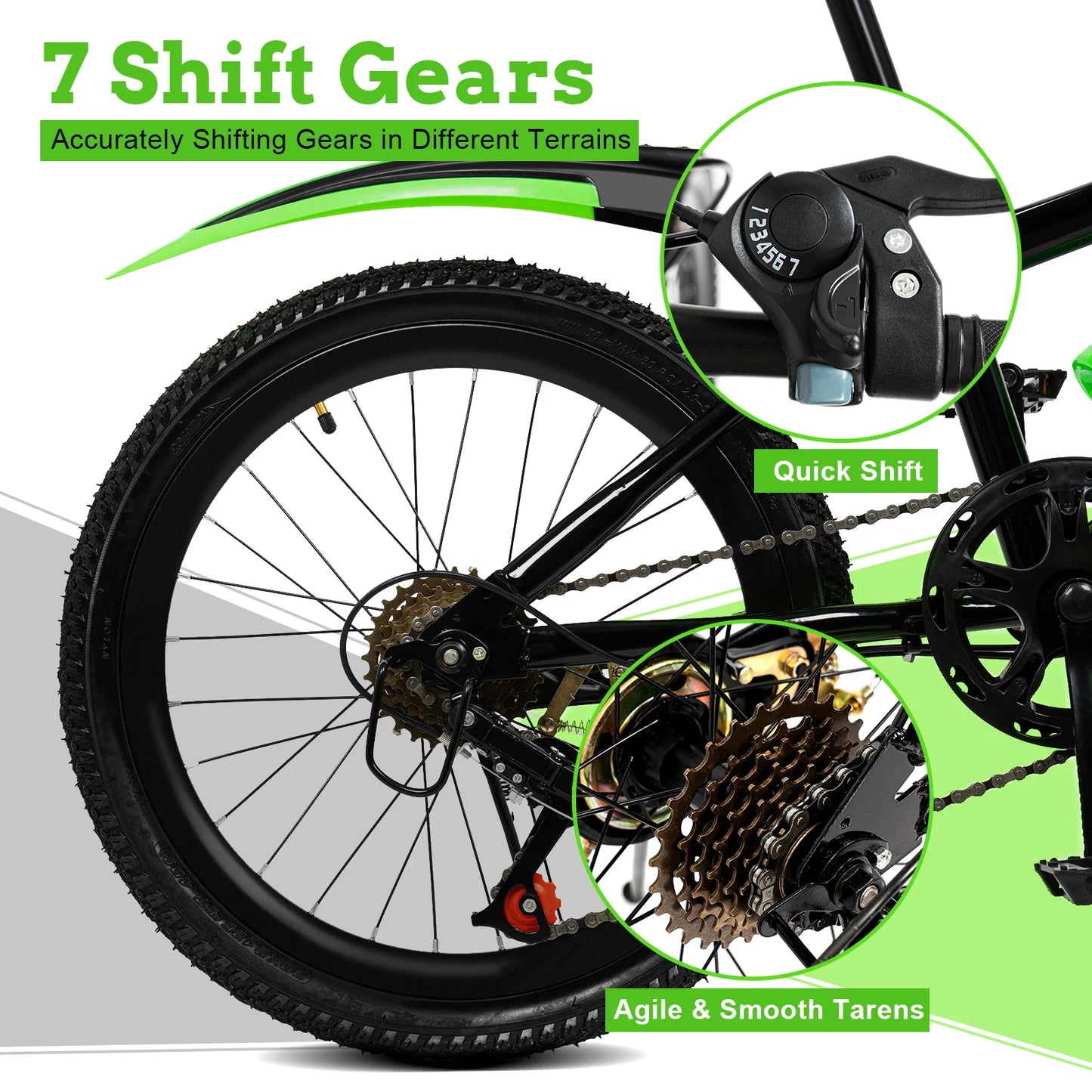 20 Inch 7 Speed Teens' Mountain Bike
