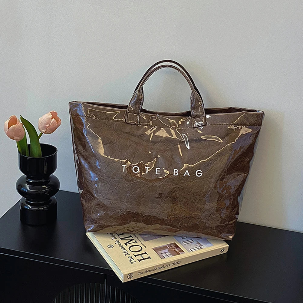 Large Capacity PVC Leopard Pattern Tote Bag