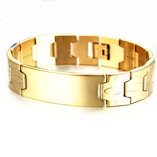 Simply Smooth Men's ID Bracelet 16mm Wide, 8.1 inch