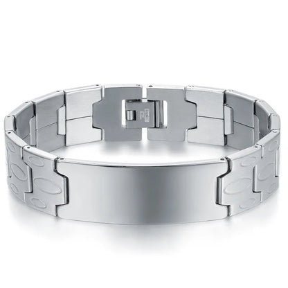 Simply Smooth Men's ID Bracelet 16mm Wide, 8.1 inch