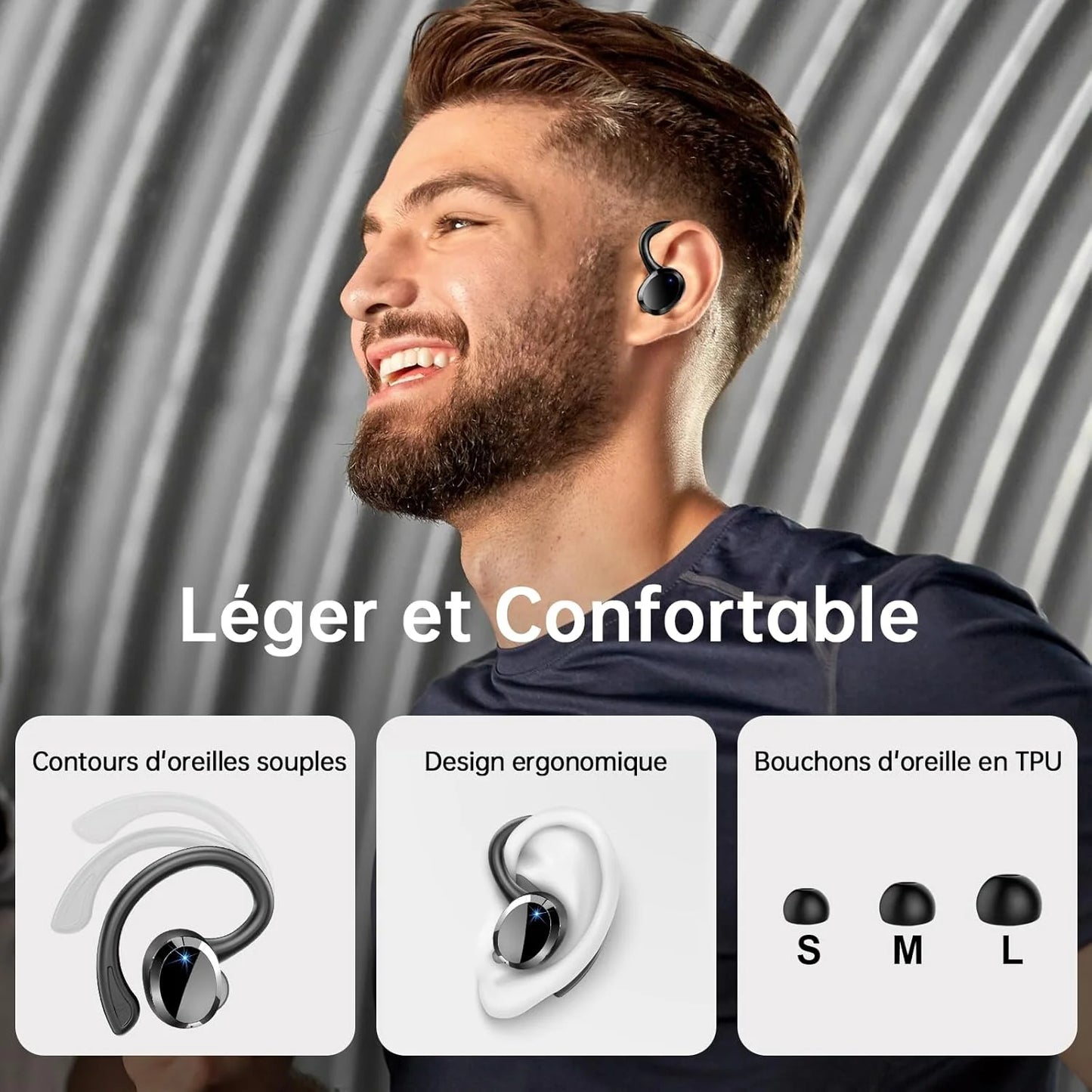 Wireless Bluetooth Earbuds In-Ear Noise-Cancelling Mic for 40H Playback