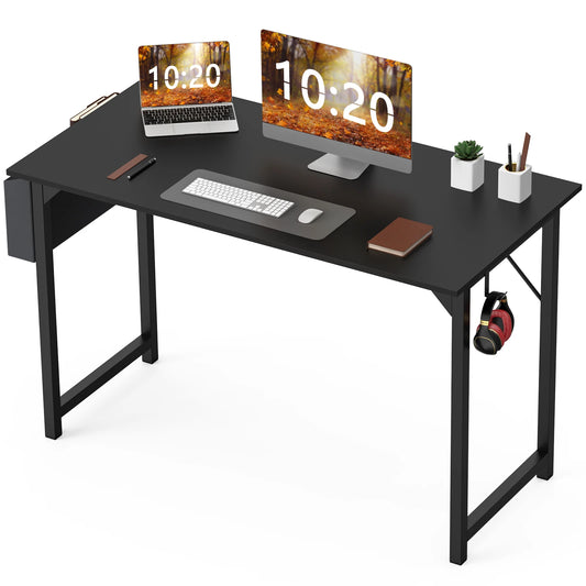 Computer Desk with Side Bag, Headphone Hook