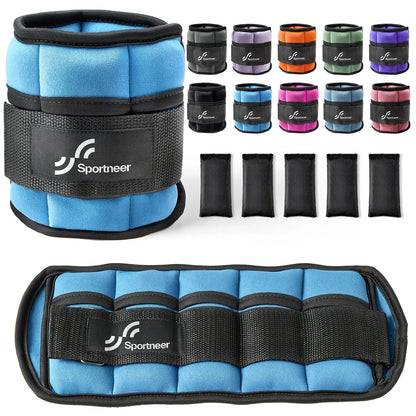1 Pair Adjustable Weighted Ankle Straps