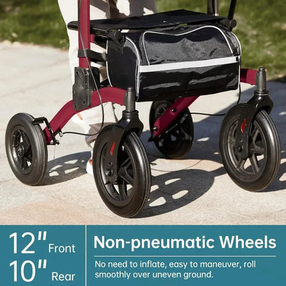 All-Terrain Standup Rollator Walker with Seat