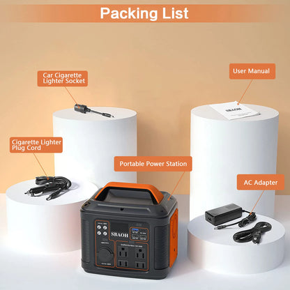Portable Power Station, 300W 296Wh Solar Generator 110V