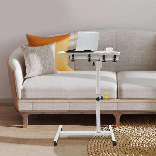 60-95cm Adjustable Rolling Table Stand  With Wheels
