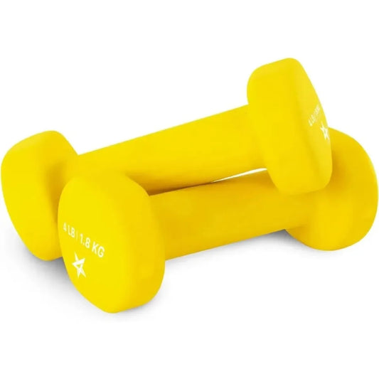 Neoprene Coated Dumbbell Hand Weight Set of 2 - Multiple Weight Options, 15 Colors