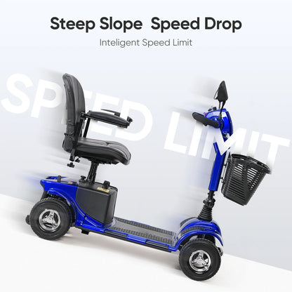 4 Wheel Folding Electric Powered Mobility Scooter/Wheelchair for Seniors, Adults