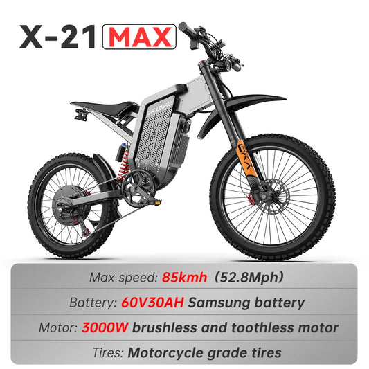 Adult Off-Road X21 Max EMotorcycle 3000W 60V30AH