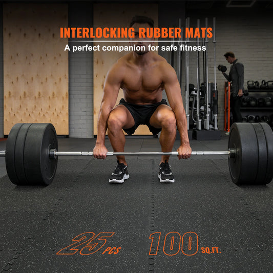 25/12/6 PCS 1/2 inch Thick Gym Floor Mats