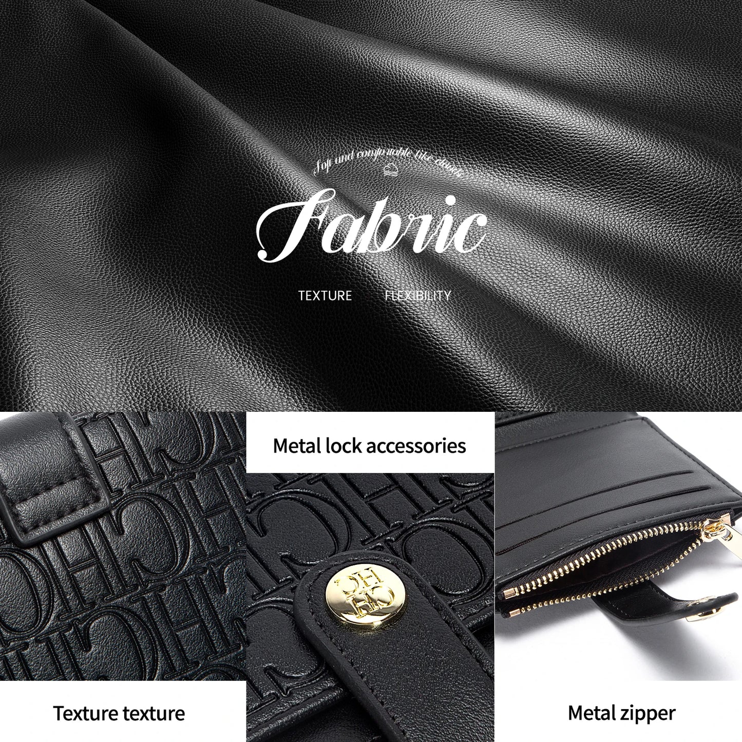 Classic Retro Men's and Women's Universal Wallet Letter Printed Portable Wallet