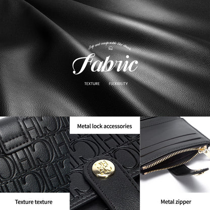 Classic Retro Men's and Women's Universal Wallet Letter Printed Portable Wallet