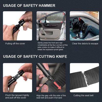 Auto Emergency Safety Glass Window Breaker and Seat Belt Cutter