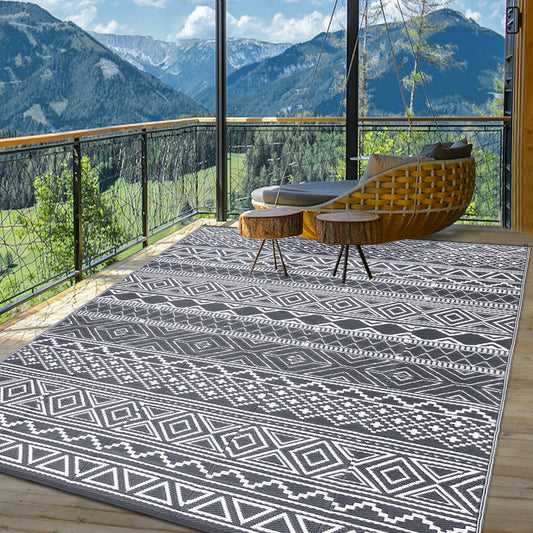 Outdoor 5x8 Waterproof Reversible Patio Rug