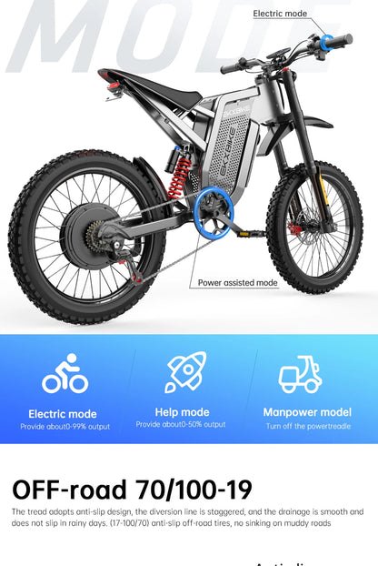 Adult Off-Road X21 Max EMotorcycle 3000W 60V30AH