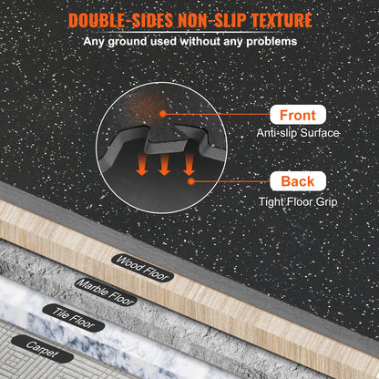 25/12/6 PCS 1/2 inch Thick Gym Floor Mats