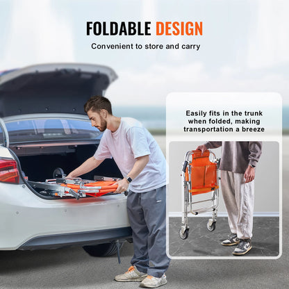 350lbs Capacity EMS Foldable Lift Wheelchair