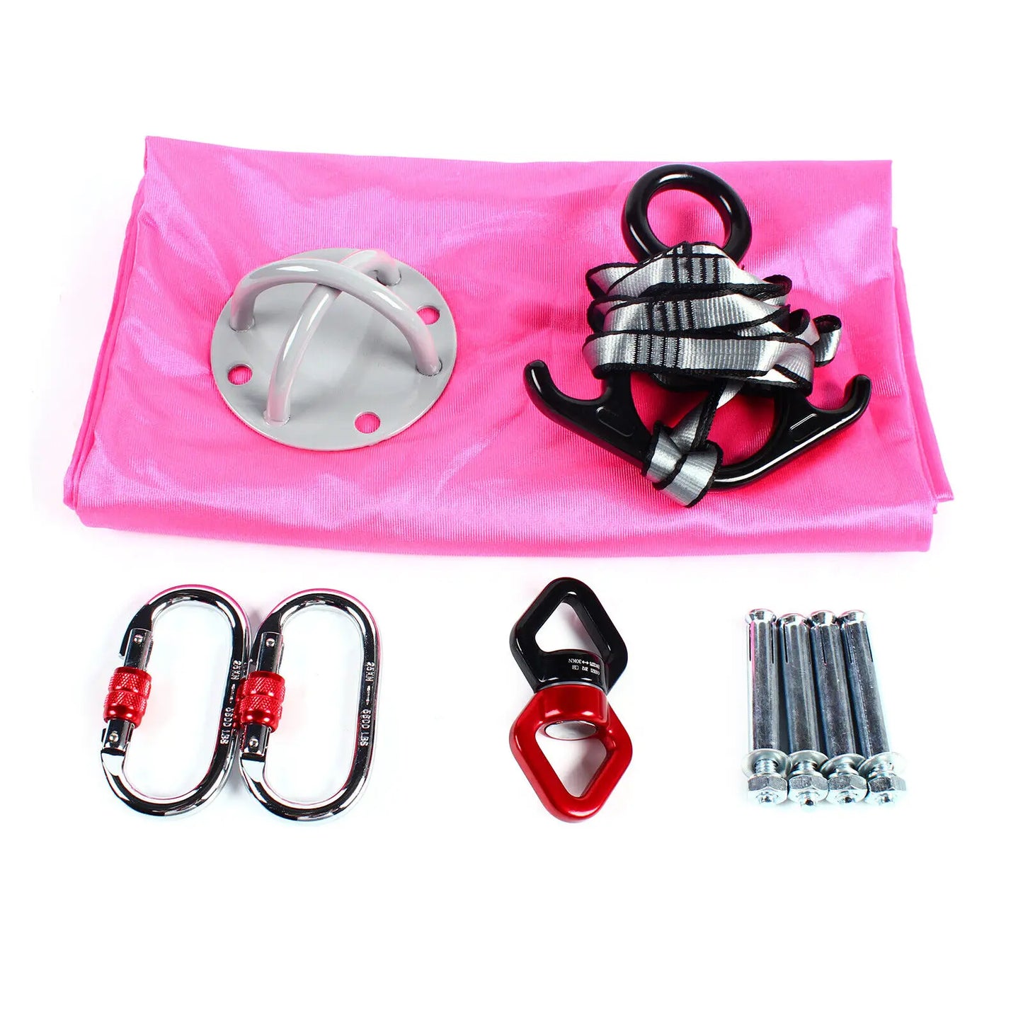 Aerial Silk Yoga Swing Hammock w/ Carabiner Kit
