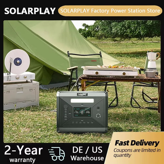 Portable Power Station 2160WH LiFePO4 Battery with 2400W (4800W Peak) AC Output
