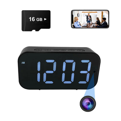 Clock Camera with 1080P HD, Motion Detection, Remote Viewing, Recording