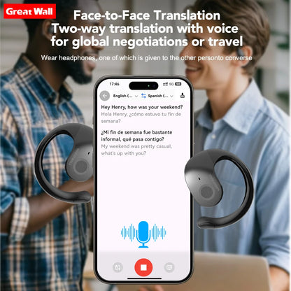 AI Real-Time Translation Wireless Bluetooth Earphones