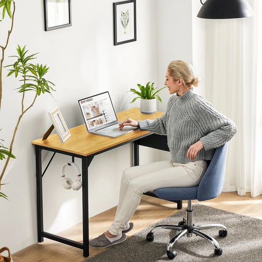 Computer Desk with Side Bag, Headphone Hook
