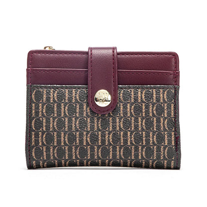 Classic Retro Men's and Women's Universal Wallet Letter Printed Portable Wallet