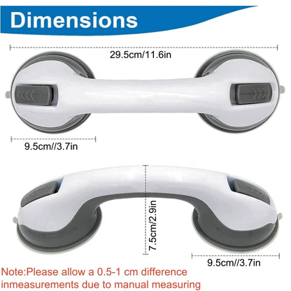 Dual Locking Suction Cup Bathroom Safety Grab Bars