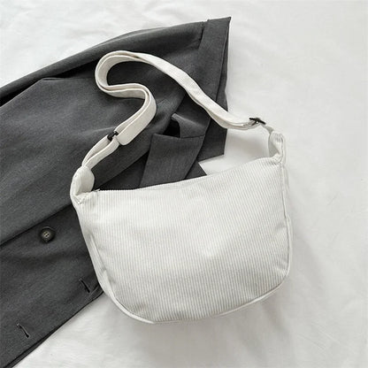 Large Capacity Corduroy Crossbody Bags for Women