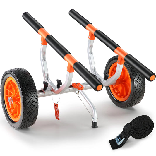 450lb Capacity Detachable Canoe/Kayak Cart with 12'' Tires