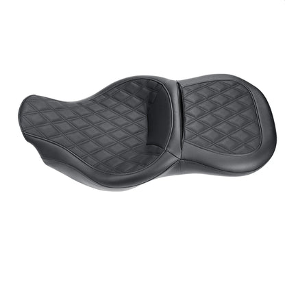 Motorcycle Rider Passenger One-Piece Seat Cushion for Harley Touring Road King