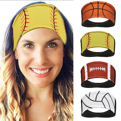 Wide Elastic Breathable Headbands, Sweatbands