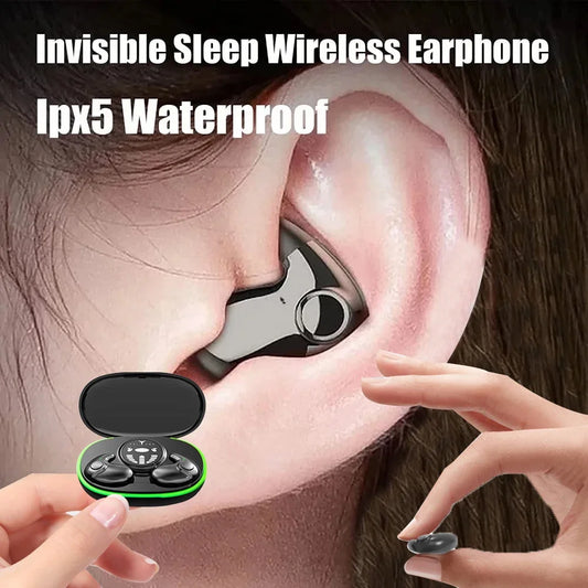 Invisible Sleep Wireless Bluetooth Earphones with Touch Control Headsets