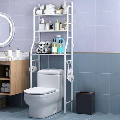 Over-the-Toilet Metal Storage Shelves with Paper Holder