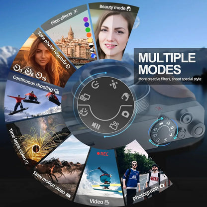 56 MP Digital Photography Camera,  4K Vlogging, 180° Flip Screen