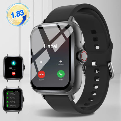 Smart watch with full touch screen, call, message reminder.