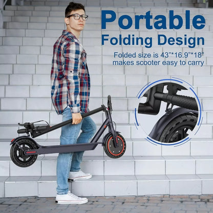 Folding Electric Scooter 350W 19mph APP, 8.5-inch tire