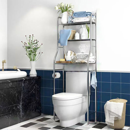 Over-the-Toilet Metal Storage Shelves with Paper Holder